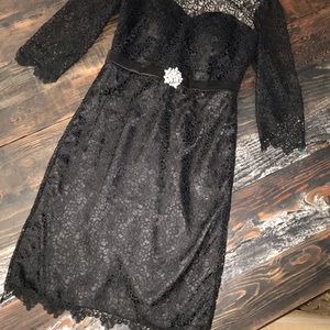 Sold!!! JJ’s HHouse Black Lace Knee Length Dress